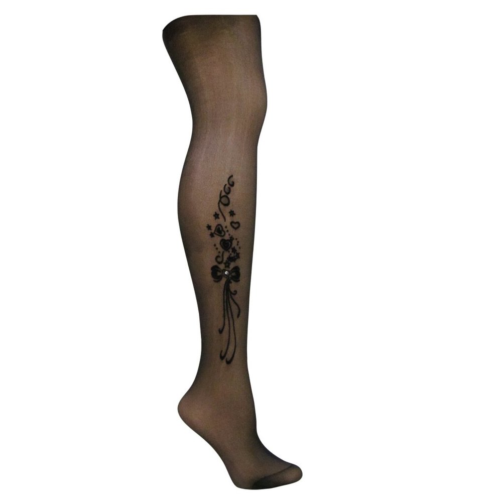 Women's 6Pc/Pack Nylon Fashion Pantyhose- Black